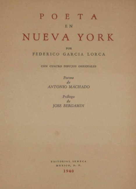 Libro Poeta en Nueva York